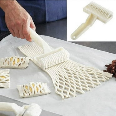 WJSXC Plastic Baking Tools Wheel Biscuits Pizza Pie Cake Tool Pull Net White