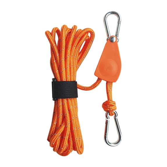 WJSXC Portable Adjustables Fix Camping Rope Windproof Rope Tensioner Orange