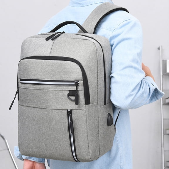 WJSXC School Backpack Business Backpack,Waterproof Bag for Travel Flight Fits 15.6 Inch Laptop with USB Charging Port