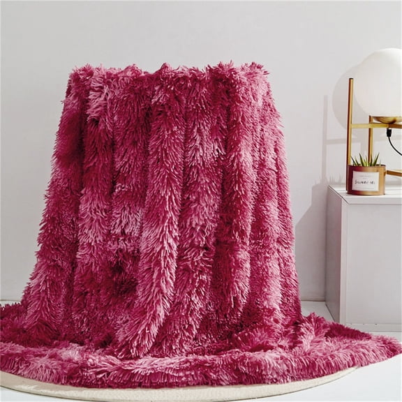WJSXC Solid Color Plush Blanket Blanket Sofa Blanket Cover Blanket Bed Tail Blanket F