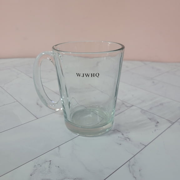 WJWHQ Glass mugs Transparent Glass Coffee Mug with Handle