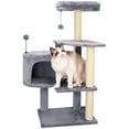 thumbnail image 1 of WK 36.22" Cat Tree Cat Tower with Soft Perch Cat Condo and Jute Scratching Post,Grey, 1 of 7