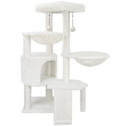 AIWIKIDE Cat Tree Cat Tower with Cat Scratching Posts,Activity Centre Climbing Tree Cat Furniture with Cat Condo and Two Hammocks,Beige