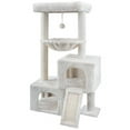 thumbnail image 1 of WK Cat Tree Tower for Indoor Cats,Activity Centre Cat Tower with Two Cat Condos Hammock Scratching Posts,Beige, 1 of 9
