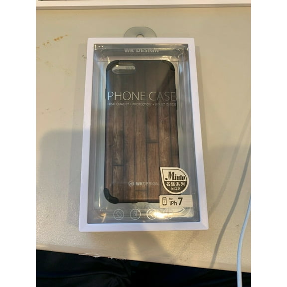 WK Design Minto Series Case For Apple iPhone 7 - Dark Wood Pattern