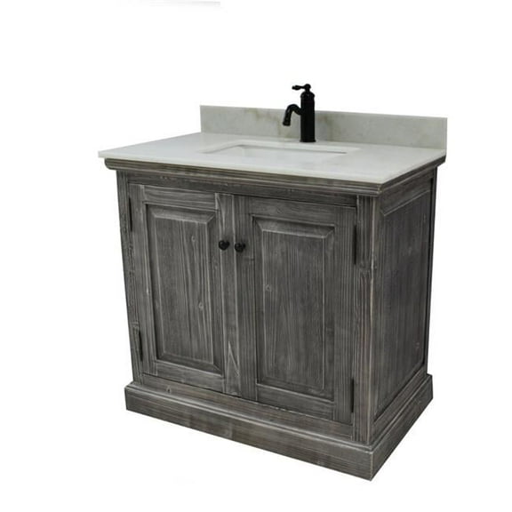 WK1831-G plus AP Top 31 in. Rustic Solid Fir Sink Vanity In Grey