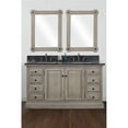 thumbnail image 1 of WK1860-WK SQ TOP 60 in. Solid Recycled Fir Double Sink Vanity With Rectangular Sink Limestone Top-No Faucet, 1 of 1