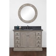 thumbnail image 1 of WK8148-WK SQ TOP 48 in. Solid Recycled Fir Single Sink Vanity With Rectangular Sink Limestone Top-No Faucet, 1 of 1