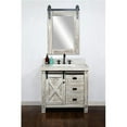 thumbnail image 1 of WK8536-W-AP TOP 36 in. Rustic Solid Fir Barn Door Style Single Sink Vanity in White Wash with Arctic Pearl Quartz Marble Top - No Faucet - 37 x 34.6 x 22 in., 1 of 1