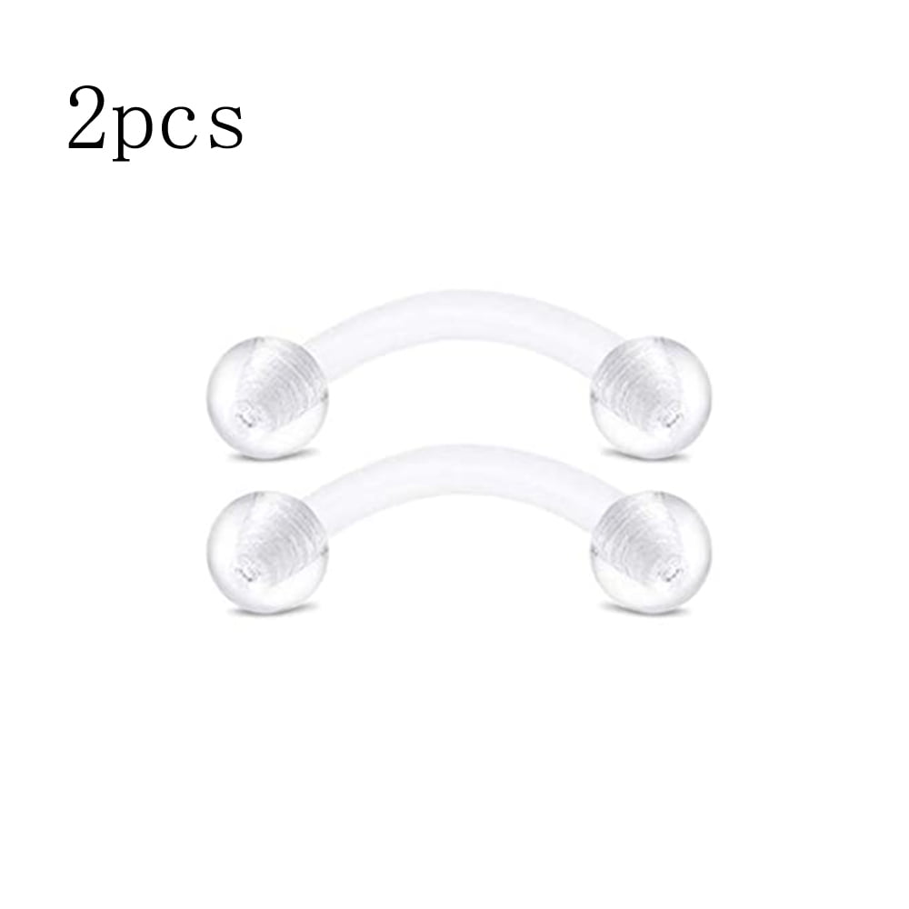 WKOUD Piercing Retainer Clear Bioflex Flexible Nose Tongue Eyebrow