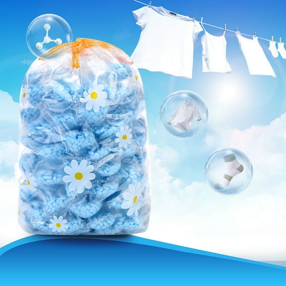 WKSCLPAI 100Pcs Laundry Beads,Scent Beads,Detergent Beads,Fragrance Beads,Laundry Smell Good,Washing Beads,Laundry Softener,Rinse and Refresh Ocean Mist,Long Lasting Freshness,Easy to Use