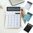 thumbnail image 1 of WKSCLPAI 12-Digit Office Calculator,Visually Appealing Portable Desktop Calculators,Basic Standard Calculator with High Definition Display for Work Study Count Daily Use, White, 1 of 5