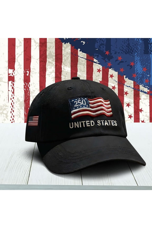 250 Anniversary Usa Hat 1776-2026 Star Flag Printed Patriotic Hat 250 Year American Anniversary Hat Adjustable Baseball Cap for Men Women