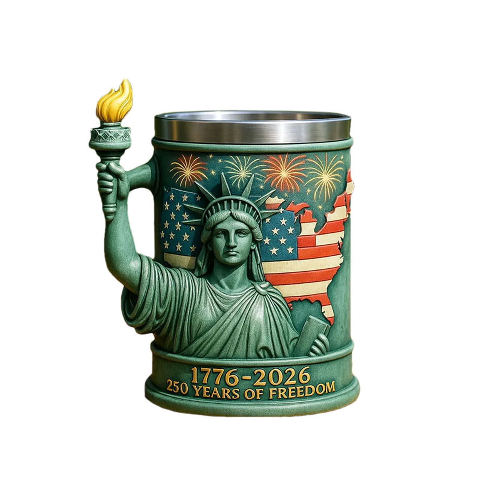 WKSCLPAI 250th Anniversary USA Mug Statue of Liberty Torch