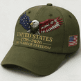 thumbnail image 1 of WKSCLPAI 250th US Anniversary Commemorative Hat, 1776–2026 Celebrate American 250 Years of Freedom, Adjustable Red Blue White Eagle Print Baseball Cap for Men Women, 1 of 4