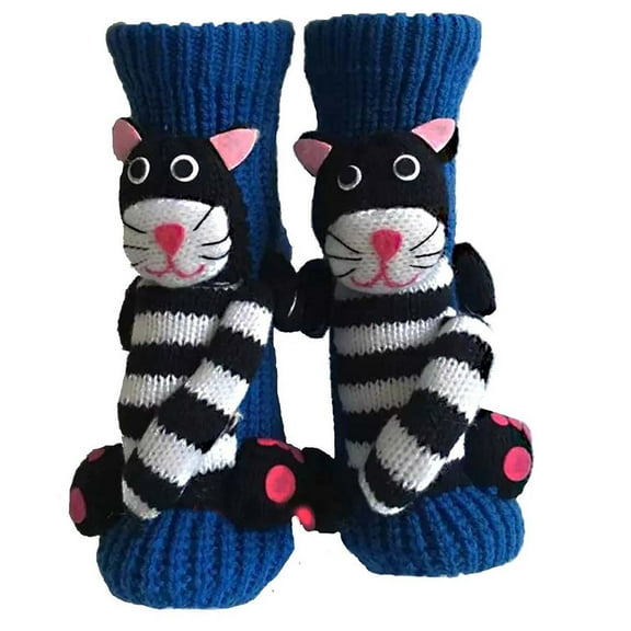 WKSCLPAI 3D Knit Animal Socks, Handmade Crocheted Animal Socks, Double-layer Cotton, Warm Embrace for Your Ankle, Christmas Gift Stockings, Turtle