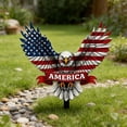 thumbnail image 1 of WKSCLPAI 4th of July Wrought Iron Eagle Decoration Metal Outdoor Yard Stake for Independence Day Memorial Day Patriotic Courtyard Display Decor, 1 of 6