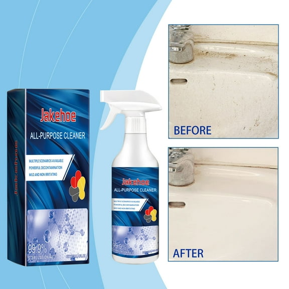 WKSCLPAI All-Purpose Cleaner, Tackles Tough Stains, Grease, Grime Easily, No Harsh Fumes, 99.9% Sterilization Rate, Multi-Purpose Cleaner for Kitchen, Bathroom, Floor, Furniture, 4 Fl Oz