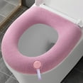 thumbnail image 1 of WKSCLPAI All-Season Toilet Seat Cushion, Soft and Skin-Friendly Household PE Toilet Seat Cover with Handle, Comfortable Washable O-shape Toilet Seat Cushions, Easy to Install, Pink, 1 of 6