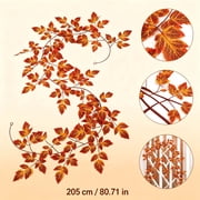 WKSCLPAI Artificial Autumn Maple Leaf Garland, 6.6Ft Fall Foliage Vine for Table, Mantel, Railing, Farmhouse Thanksgiving Fall Decoration for Home