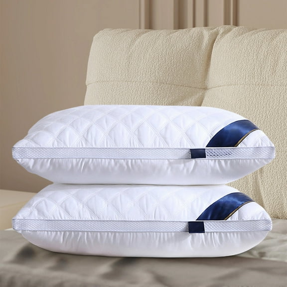 WKSCLPAI Bedding Bed Pillows,Standard/Queen Size Hotel Quality Pillow,Non-deformable Memory Foam Pillow,Ergonomic Curves to Relieve Head and Neck Pressure,Machine-Washable,White