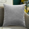 thumbnail image 1 of WKSCLPAI Boho Decorative Throw Pillow Covers 18 x18 Inch Plush Pillow Sham for Living Room Couch Bed Sofa Stylish Home Decor Soft Swan's Down Cushion Cover Gray, 1 of 6