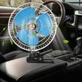 thumbnail image 1 of WKSCLPAI Car Mounted Fan Metal Vehicle Fan with Clip Base,24V Cigarette Lighter Plug Rotatable Powerful Quiet Ventilation Fan with Strong Wind, Two Speed Adjustable, 10 In, 3 Blades, Blue, 1 of 8