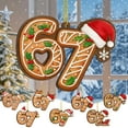 thumbnail image 1 of WKSCLPAI Christmas 67 Ornament 2025, Six Seven Meme Christmas Tree Ornament with Santa Hat Decor, Funny 67 Teen Slang Ornaments, Xmas Tree Decorations, Gag Gifts, #B, 1 of 8
