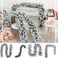 thumbnail image 1 of WKSCLPAI Christmas Garland 6.5 FT Artificial Snow Flocked Christmas Decorations Christmas Decor Garland Realistic Flexible PVC Garland for Mantel, Front Door, Window, Staircase Indoor, 1 of 6