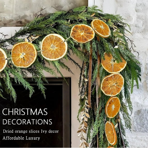 WKSCLPAI Christmas Garland Simulation Of Green Vines Home Fireplace Decoration Christmas Thanksgiving Artificial Decoration Pendant 8 Fork Pines Needle Vines Garland Decorations Indoor Outdoor