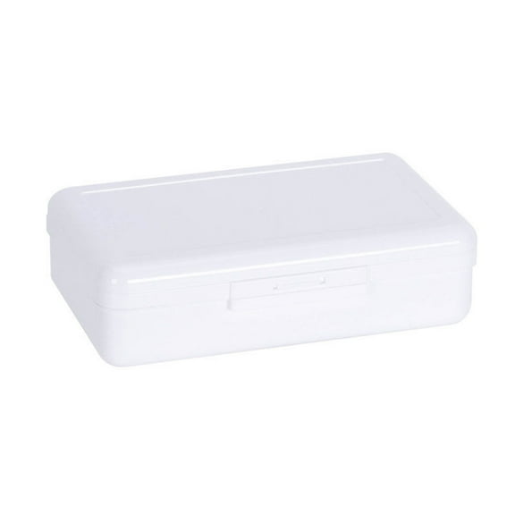 WKSCLPAI Clear Pencil Box, Large Capacity Plastic Pencil Boxes Stationery Organizer Box Multi-use Storage Box for Pen Ruler Eraser