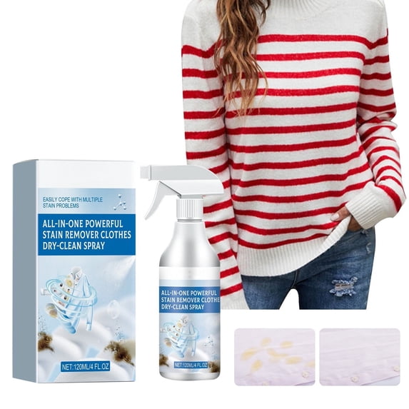 WKSCLPAI Clothes Oil Stain Remover Active Enzyme Clothing Stain Remover, Enzymatic Laundry Cleaning for Stubborn Stains and Oil Spots on Fabric 120ml 1 Pack