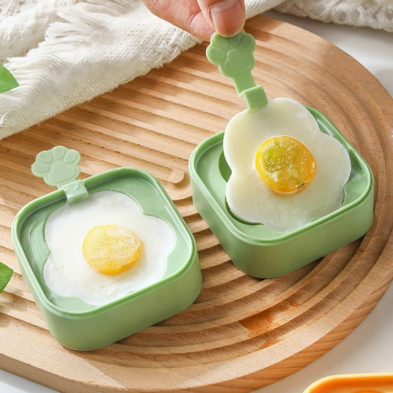 WKSCLPAI Creative Homemade Popsicle Molds,DIY Ice Pop Cream Molds with Cute Cat's Paw Shapes,Flat with Lid Design,Better for Making Sandwich Ice Cream,Gree,Clearance