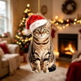 thumbnail image 1 of WKSCLPAI Flat‑Printed Pet Cat Acrylic Christmas Hanging Ornament, Cute Xmas Pendant for Indoor Home Holiday & Party Decoration, Style B, 1 of 8