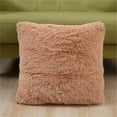 thumbnail image 1 of WKSCLPAI Fluffy Throw Pillow Covers 17" x 17" Soft and Comfortable Solid Color Sofa Cushion Covers Water Washable and Fade-proof Pillow Shams for Sofa Bed Living Room Multi-color Available, 1 of 2