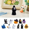 thumbnail image 1 of WKSCLPAI Halloween Miniatures Figures Mini Resin Figurines for Halloween Decorations, Halloween Party Favors Bag Fillers Garden Dollhouse Decor 12 Styles to Choose From, Skeleton Hugs, 1 of 7