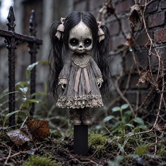 WKSCLPAI Halloween Potted Plant Ground Insert Scary Prop 2D Decoration for Garden Yard Display