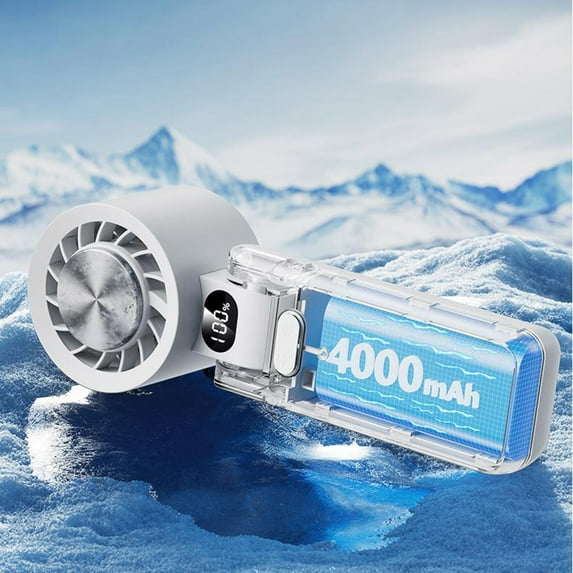 WKSCLPAI Hand Held Fans Battery Operated,Foldable Portable Handheld Fan,Intelligent Display Mini Fan - 100 Speed Adjustable,Lightweight Travel Fan - 8 Hours of Long-lasting Battery Life,White