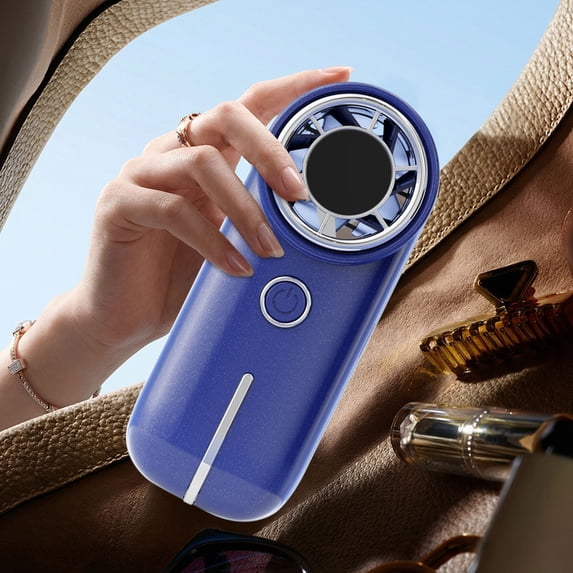 WKSCLPAI Handheld Mini Fan High Speed Digital Display USB Rechargeable Portable 100 Wind Speeds Quiet Pocket for Travel Outdoor