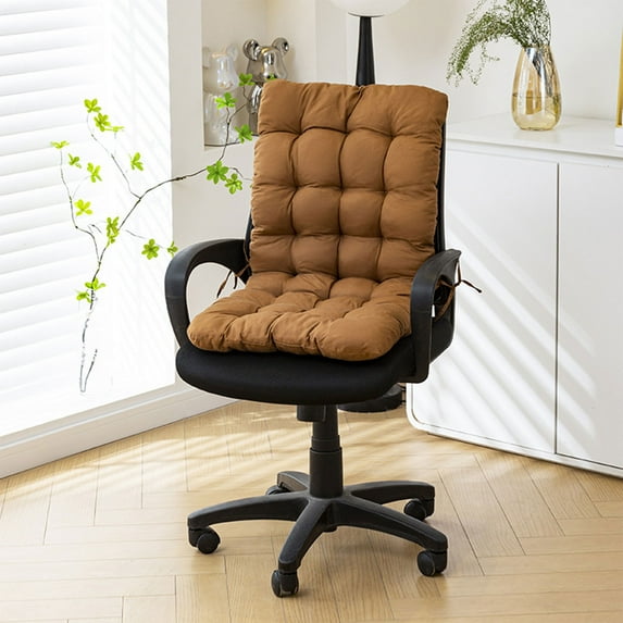 WKSCLPAI Indoor/Outdoor High Back Patio Seat Cushions,Waterproof Anti-slip Yard Cushion Set for Rocking Chair,Breathable Lounge Thickened Cushion(Coffee,17.7x33.5in)