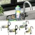 thumbnail image 1 of WKSCLPAI Kitchen Caddy Sponge Holder for Kitchen Sink Faucet Storage Rack with Hook for Multipurpose Storage Space Aluminum Adjustable Kitchen Sink Sponge Cloth Storage Rack White, 1 of 4
