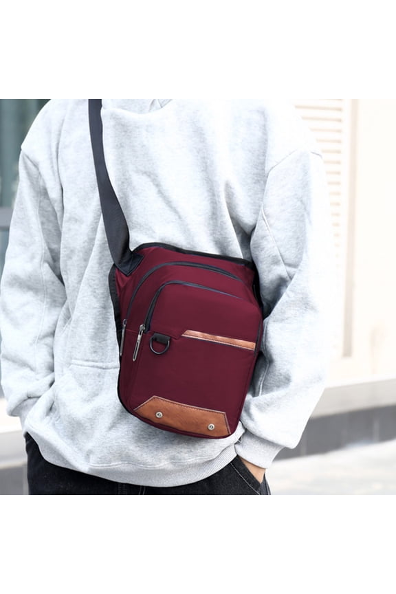 Large Capacity Crossbody Bag with Watertight Material,Multifunctional Fashion Versatile Messenger Bag,Outdoor Leisure Shoulder Backpack for Men