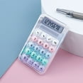 thumbnail image 1 of WKSCLPAI Mini Calculator, Portable Basic Standard Calculators with Cute Candy Color Keys, 8 Digit LCD Display Small Calculations with Transparent Body, Multicolor, 1 of 7