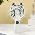 thumbnail image 1 of WKSCLPAI Mini Portable Handheld Fans, Stylish Little Bean Cat Handheld Small Fan, 3 Speed Adjustable Lightweight Rechargeable Fan for Indoor Outdoor Activities, Travel, Working, White, 1 of 5