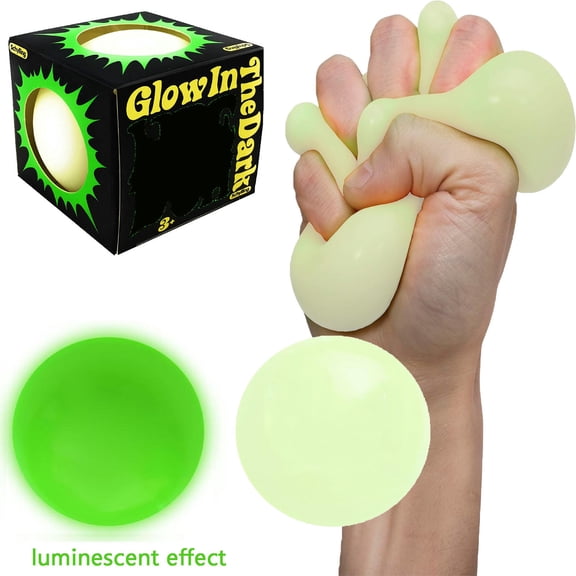 WKSCLPAI NEEDO Glow In Dark Stress Squeeze Balls, Stretchy Stress Relief Balls, Gifts for Women Men