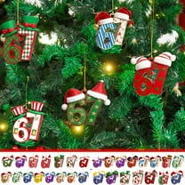 WKSCLPAI New Christmas 67 Ornament, Funny Santa Says Six Seven Acrylic Pendant Decoration for Xmas Tree, Gingerbread, Stripes, Snowflakes, Santa Hats, Memes Theme Holiday Decor, Gifts