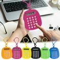 thumbnail image 1 of WKSCLPAI Portable Calculator with Keychain, Mini Calculator with 8-digit Screen Display, Silent Pocket Calculator, Small Basic Standard Calculators for Ultimate On-the-go Needs, Hot Pink, 1 of 6