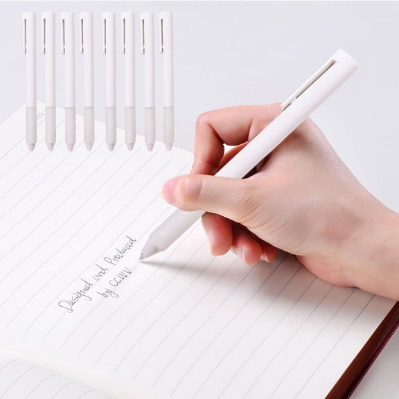 WKSCLPAI Premium Revolving Retractable Gel Pens,8Pcs Anti-fall Black Ink Pens,0.5 mm Fine Point Pens for Journaling Office Exam Student Pen Business Signature