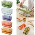 thumbnail image 1 of WKSCLPAI Press Ice Cube Tray 64-Cell Double Layer Silicone with Lid One-Click Easy Release Large Capacity BPA-Free Stackable for Freezer, 1 of 4