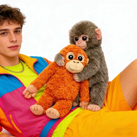 WKSCLPAI Punch Monkey Plush, Punch The Monkey Viral Monkey Plush, Ultra Soft Stuffed Animal for Comfort & Cuddling, Adorable Trending Plush Toy, Birthday Gift for Men Women